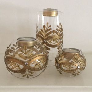 Votive candle holders.